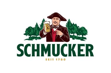 Logo mit Odenwälder Bauer, der ein Bierglas hält