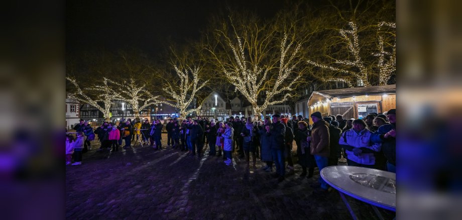 Neujahrsbegrüßung  auf dem Marktplatz